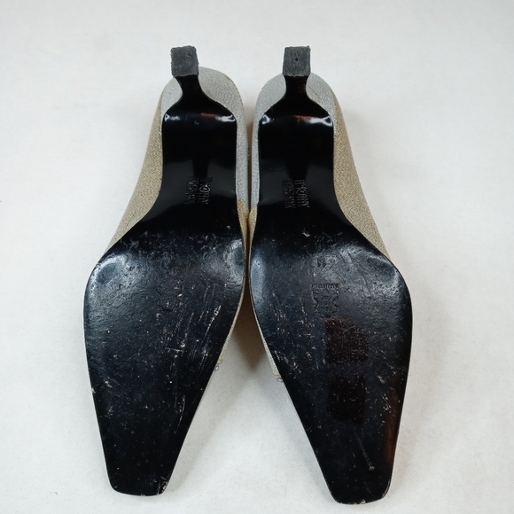 Timothy Hitsman women's 4" heel pumps. Gold, silve - Picture 11 of 12